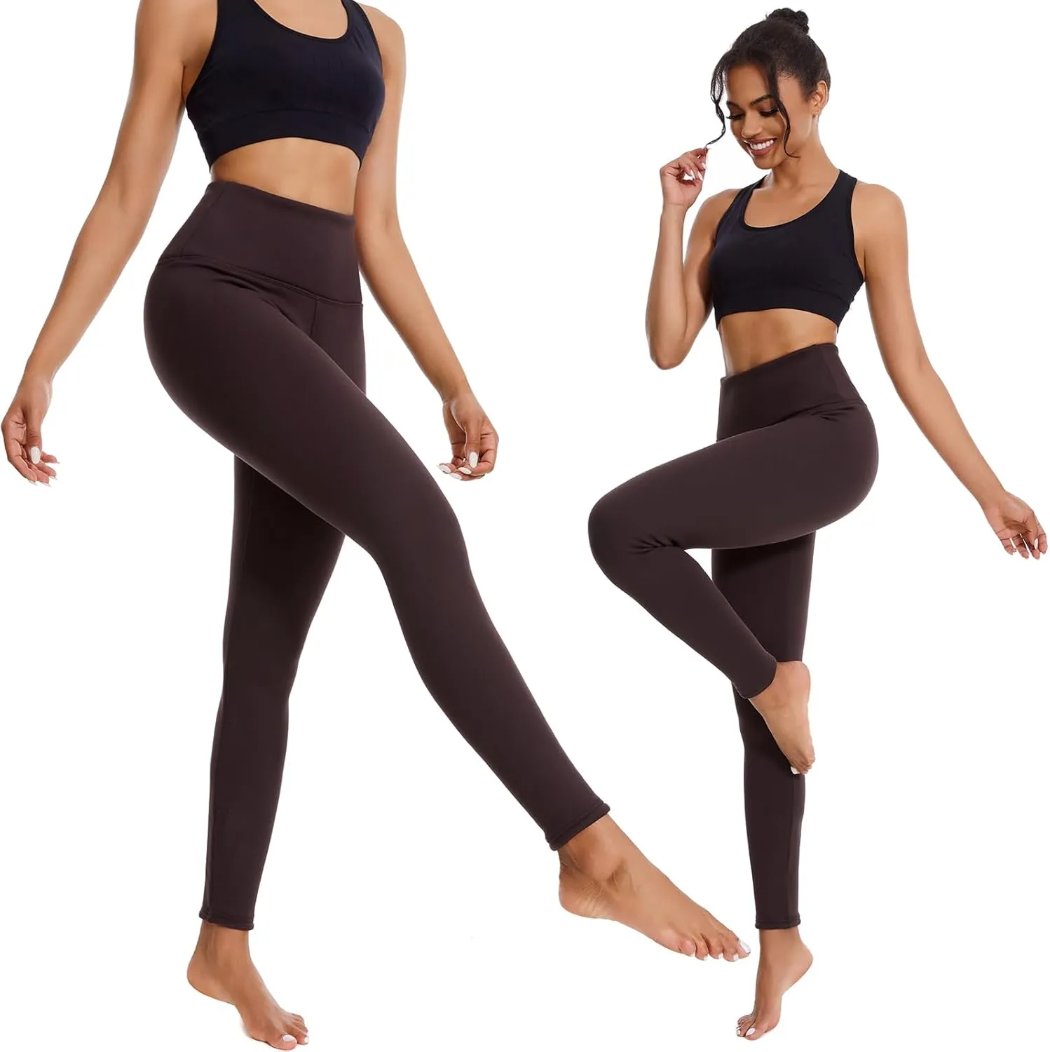FULLSOFT Thick Fleece Lined Leggings for Women  High Waisted Winter Thermal Warm Yoga Pants Workout Tummy Control Leggings