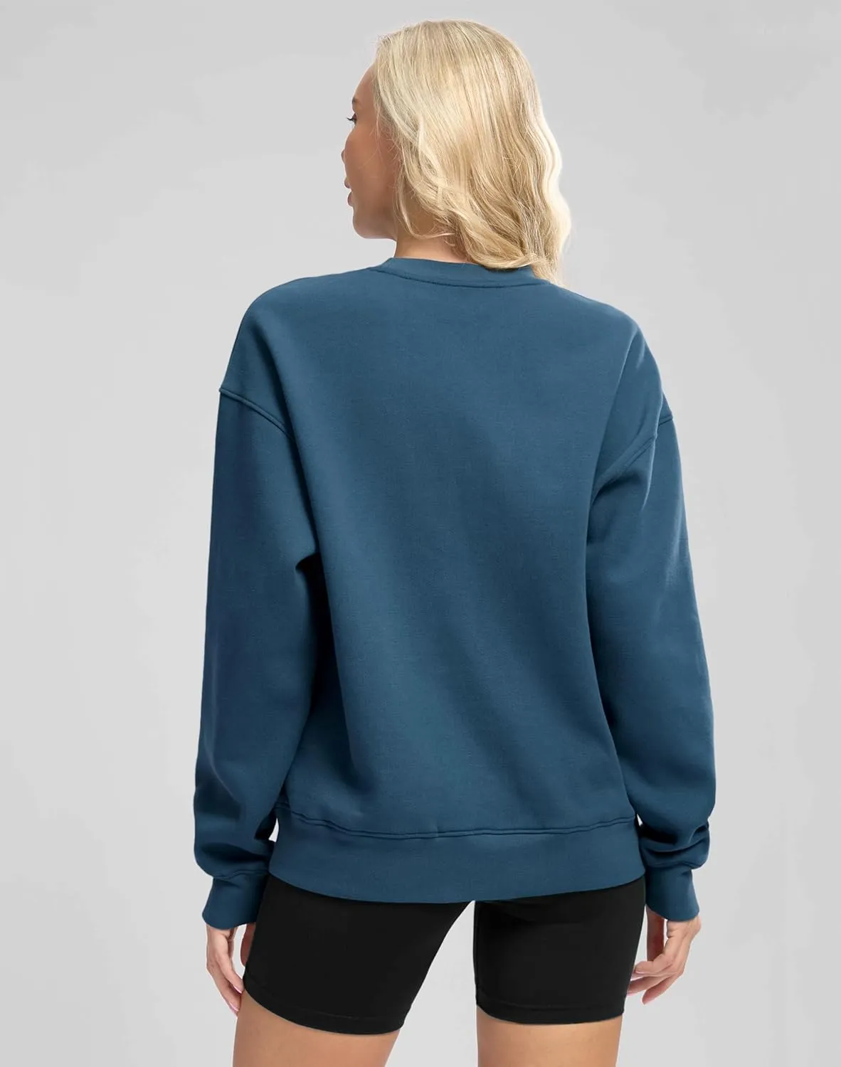 G Gradual Women's Crewneck Sweatshirts Oversized Cotton-blend Fleece Pullover Sweatshirt for Women Loose Fit