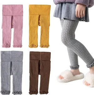 Girls Leggings for Little Girls, (2 Pack) Toddler Girl Pants Leggings for Baby Tights Multiple Colors 2-9 Years