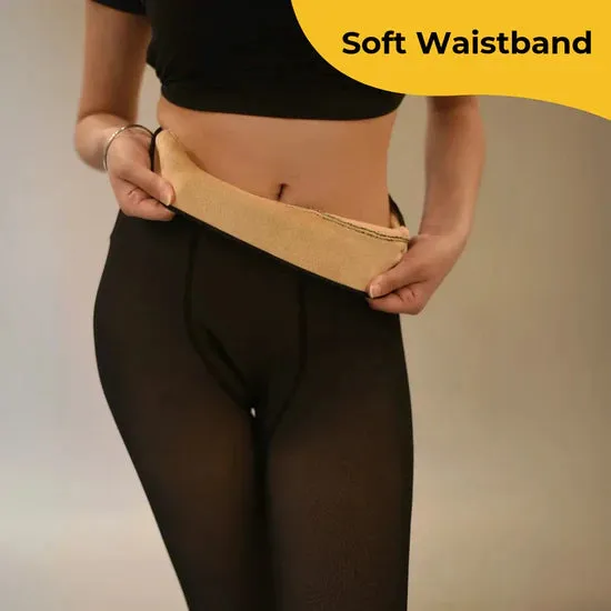 Girls Warm Translucent Winter Thermal Legging
