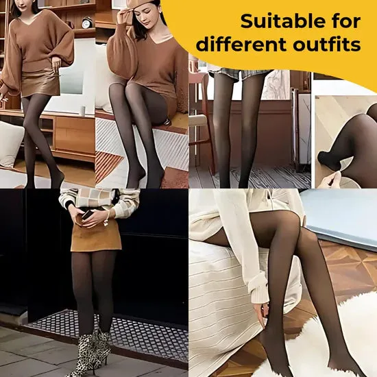 Girls Warm Translucent Winter Thermal Legging