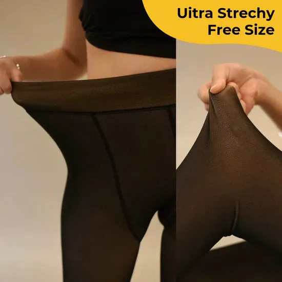 Girls Warm Translucent Winter Thermal Legging