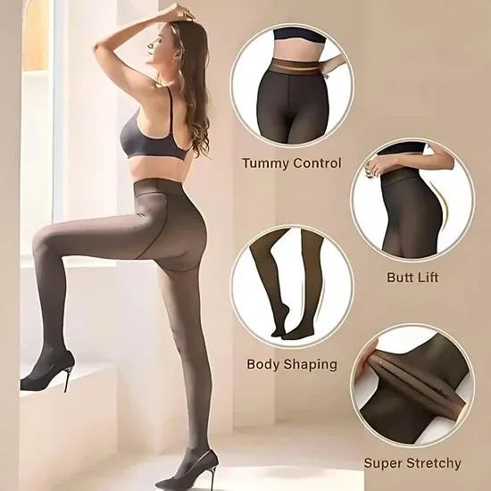 Girls Warm Translucent Winter Thermal Legging