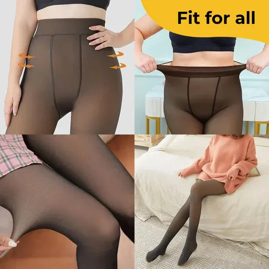 Girls Warm Translucent Winter Thermal Legging