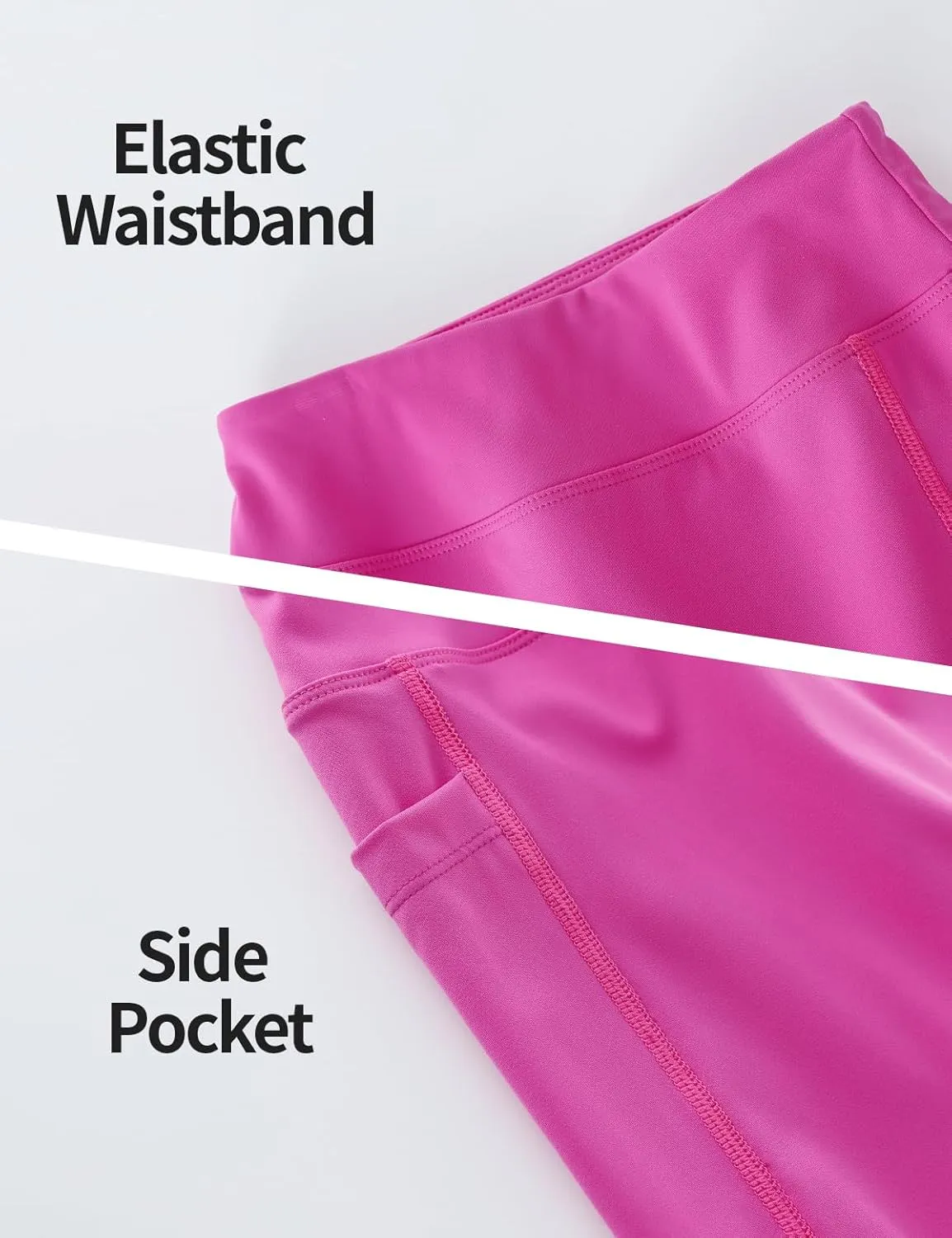 Girls Yoga Leggings Running Girl Athletic Leggings with Pocket High Waist Dance Workout Yoga Pants 5-14Y