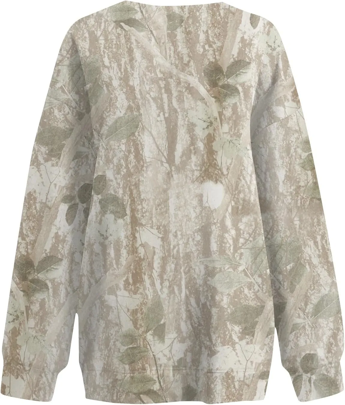 GOFULY Camo Sweatshirt For Women Crewneck Fall Oversized Y2k Camo Shirt Pullover Long Sleeve Maple Leaf Print Travel Clothes
