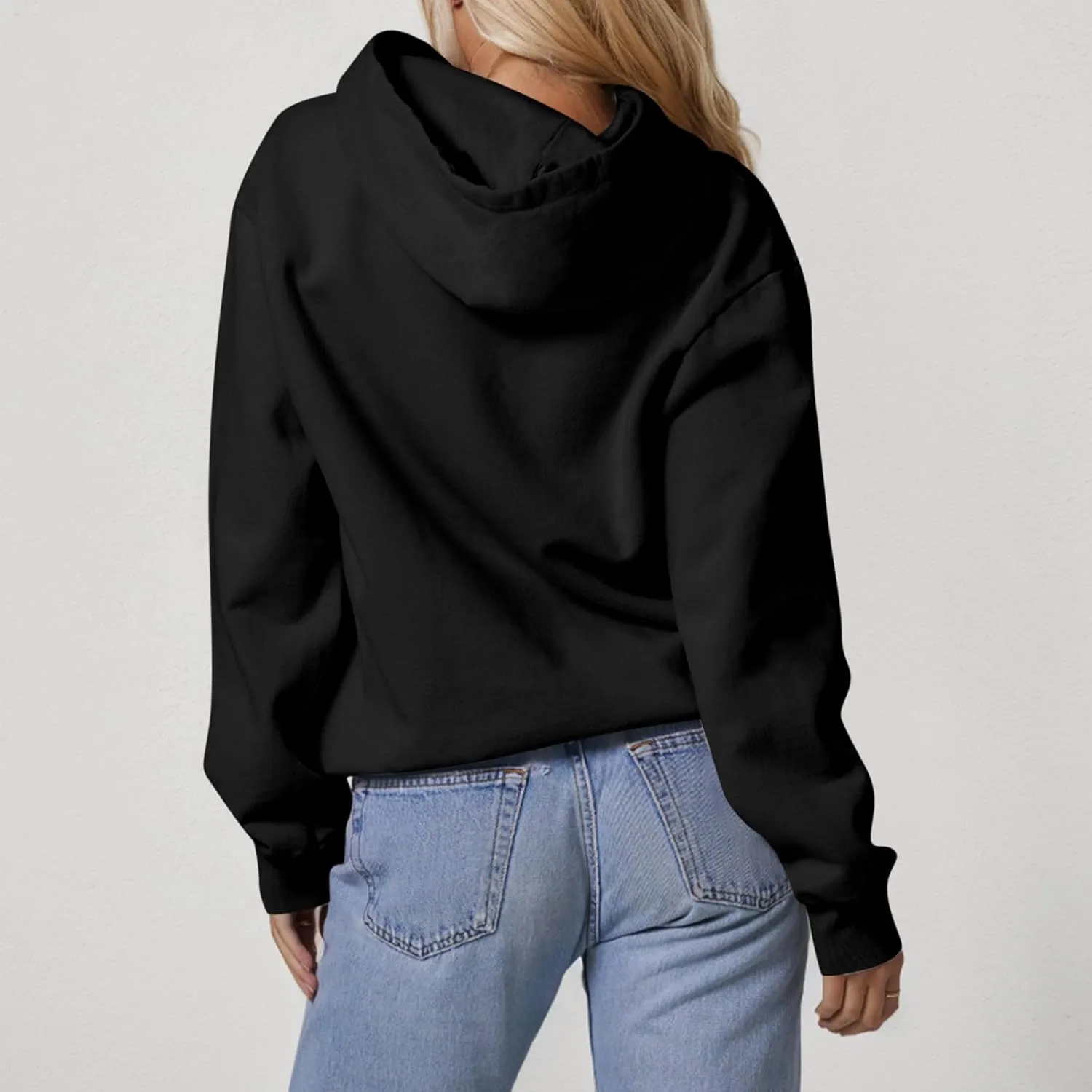 GOFULY Womens Hoodie Fleece Sweatshirt Winter Oversized Cotton Hoodie Casual Soft Fall Solid Color Long Sleeve Tops Clothes