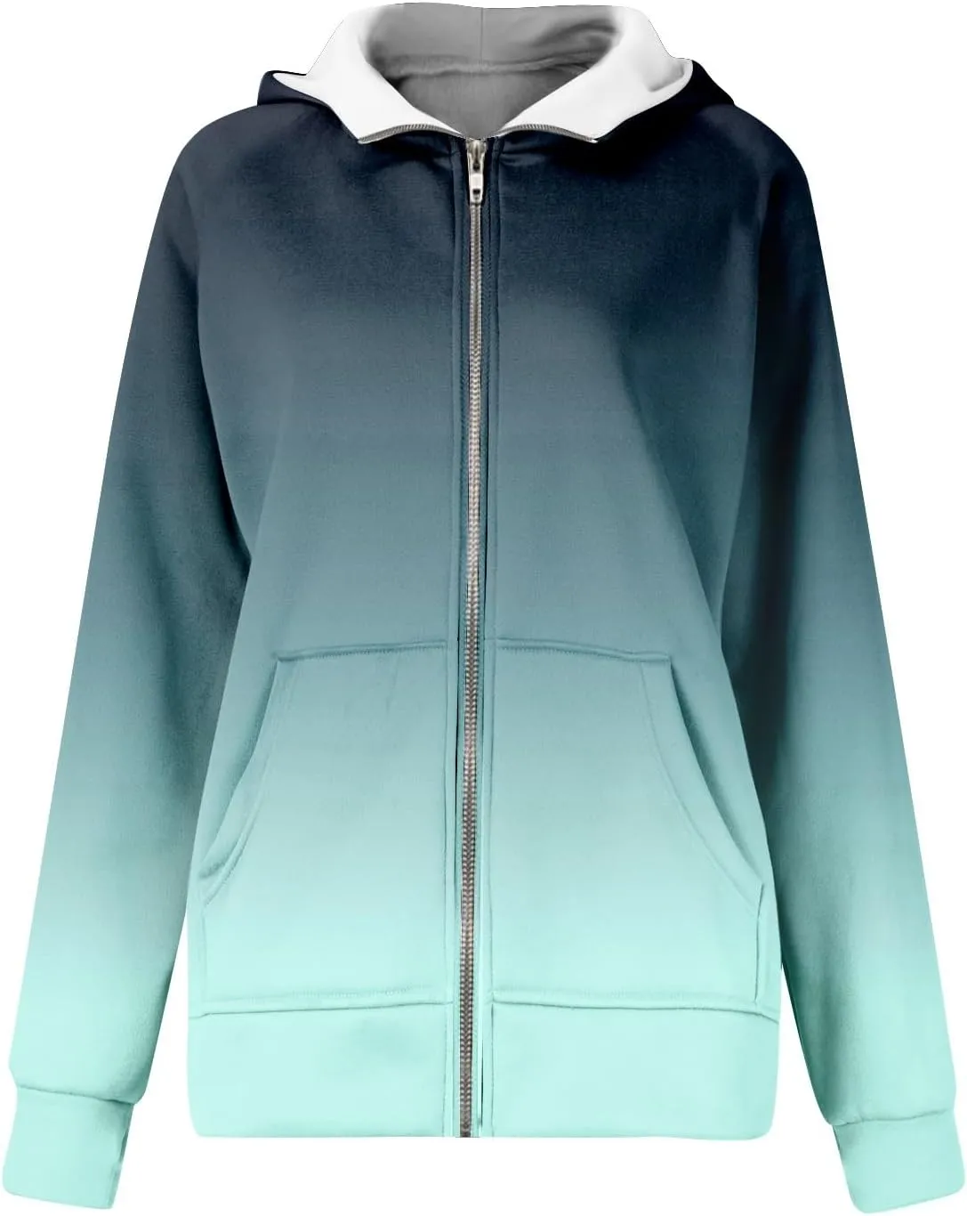 GOFULY Zip Up Hoodies For Women Trendy Long Sleeve Hooded Sweatshirts Fall Thumb Holes Jackets Winter Outfits With Pockets