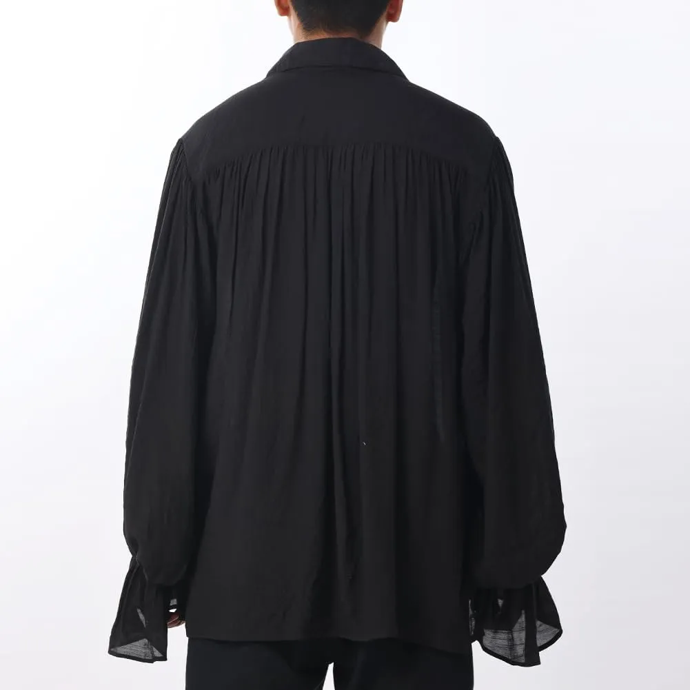 GRACEART Men Pirate Shirt Women Vampire Renaissance Shirts Victorian Ruffled Medieval Costume Cotton Linen Shirt