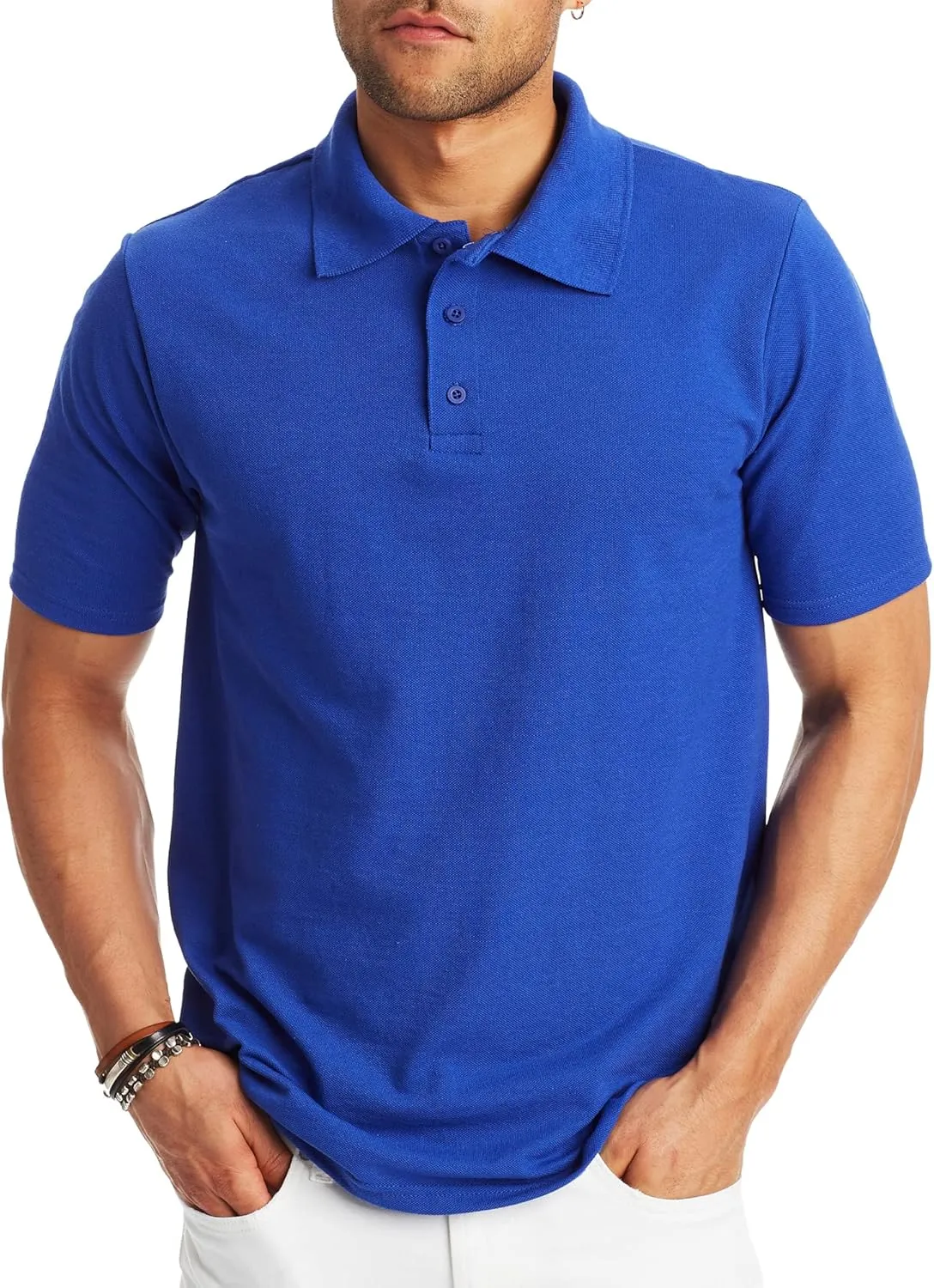 Hanes Mens X-Temp Short Sleeve Polo Shirt, Midweight Men's Shirt