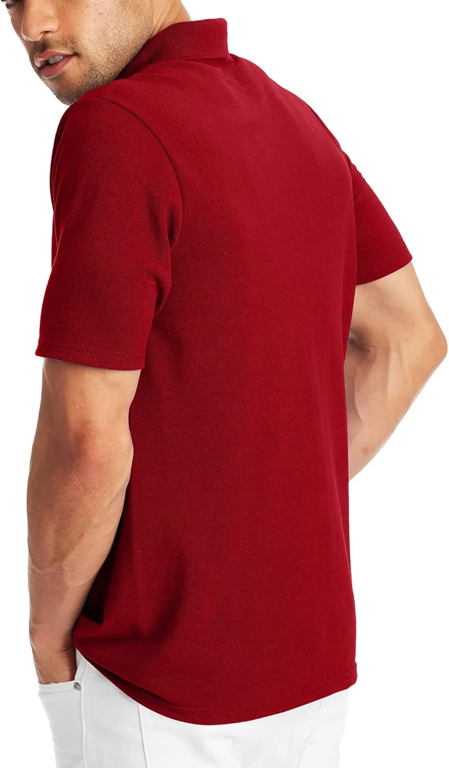 Hanes Mens X-Temp Short Sleeve Polo Shirt, Midweight Men's Shirt