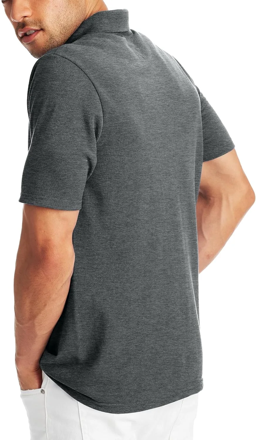 Hanes Mens X-Temp Short Sleeve Polo Shirt, Midweight Men's Shirt
