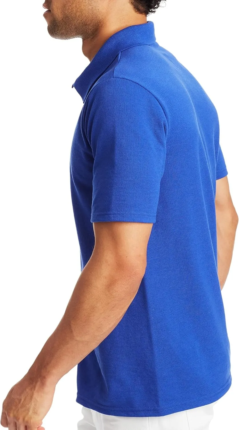 Hanes Mens X-Temp Short Sleeve Polo Shirt, Midweight Men's Shirt