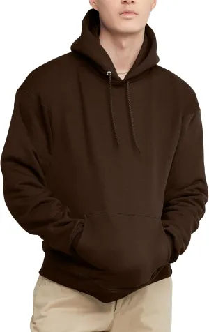Hanes Ultimate, Heavyweight Fleece Hoodie, Cotton Sweatshirt for Men, Dark Chocolate, 2XL