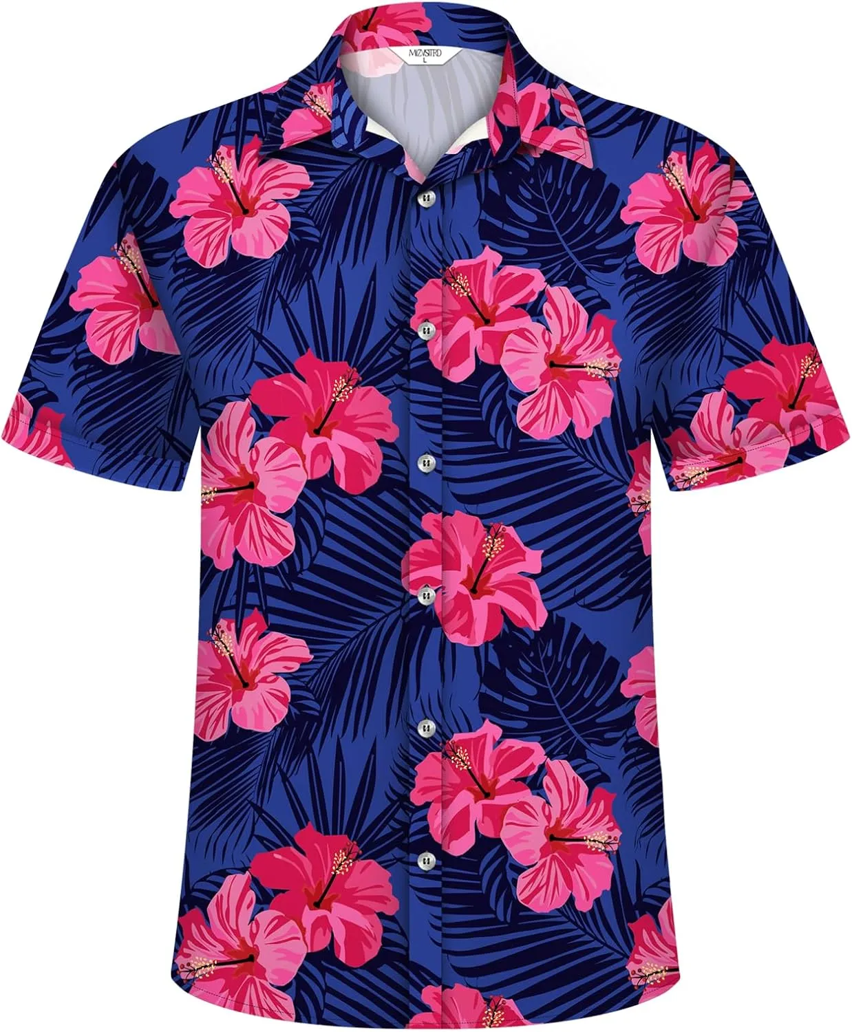 Hawaiian Shirt for Men, Tropical Shirts Casual Summer Button Down Short Sleeve Floral Shirt Vacation Outfits Cruise Shirt