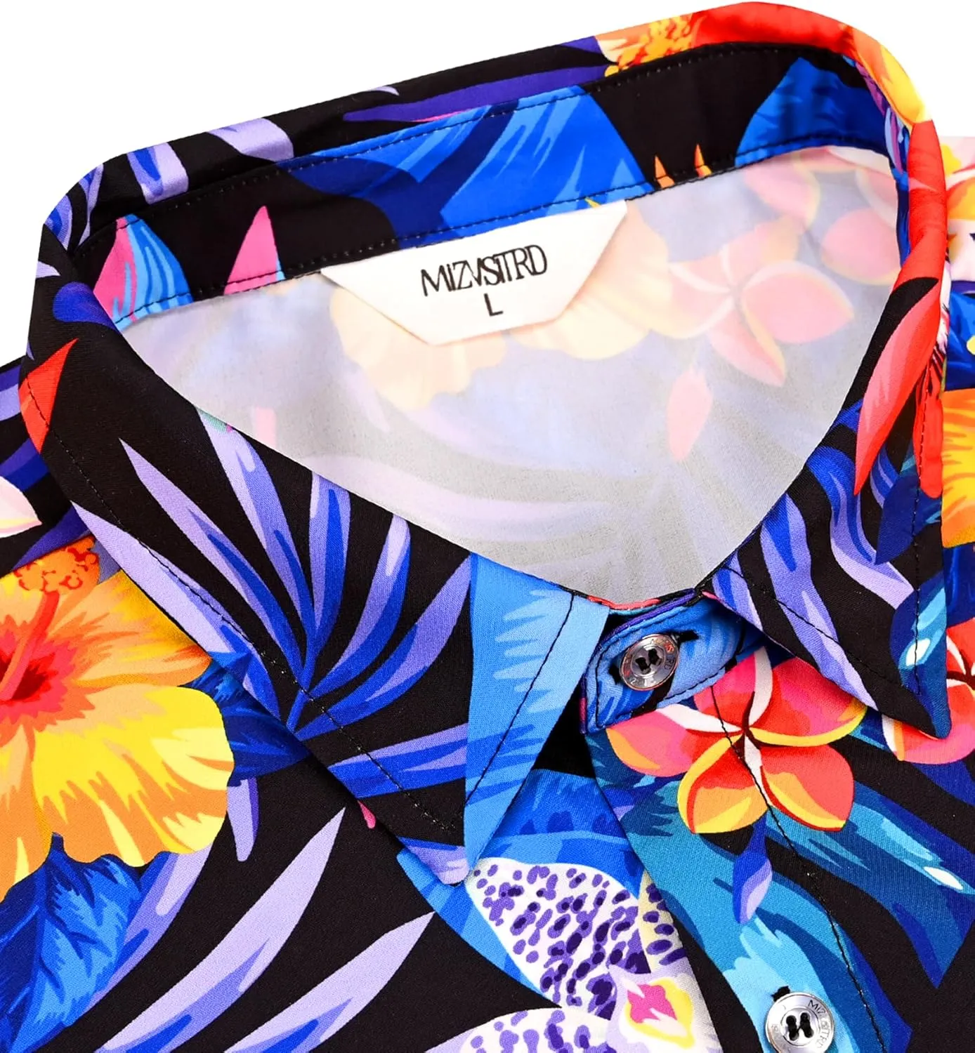 Hawaiian Shirt for Men, Tropical Shirts Casual Summer Button Down Short Sleeve Floral Shirt Vacation Outfits Cruise Shirt