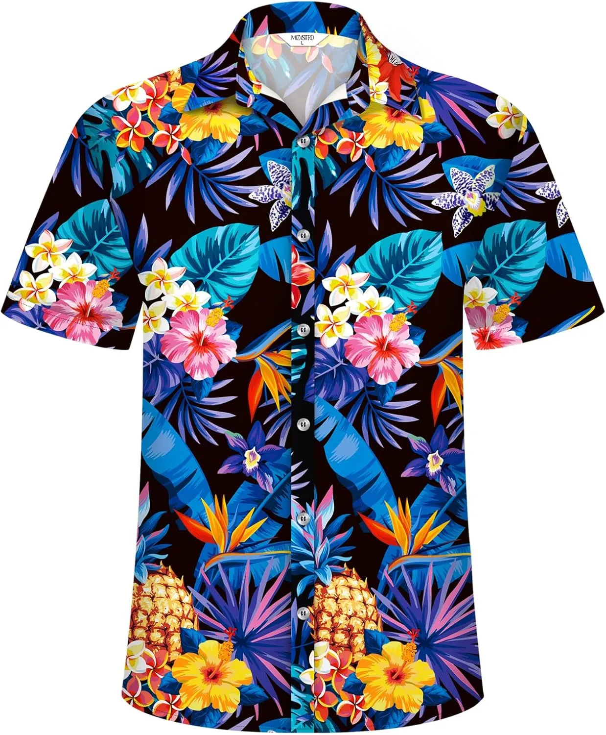 Hawaiian Shirt for Men, Tropical Shirts Casual Summer Button Down Short Sleeve Floral Shirt Vacation Outfits Cruise Shirt