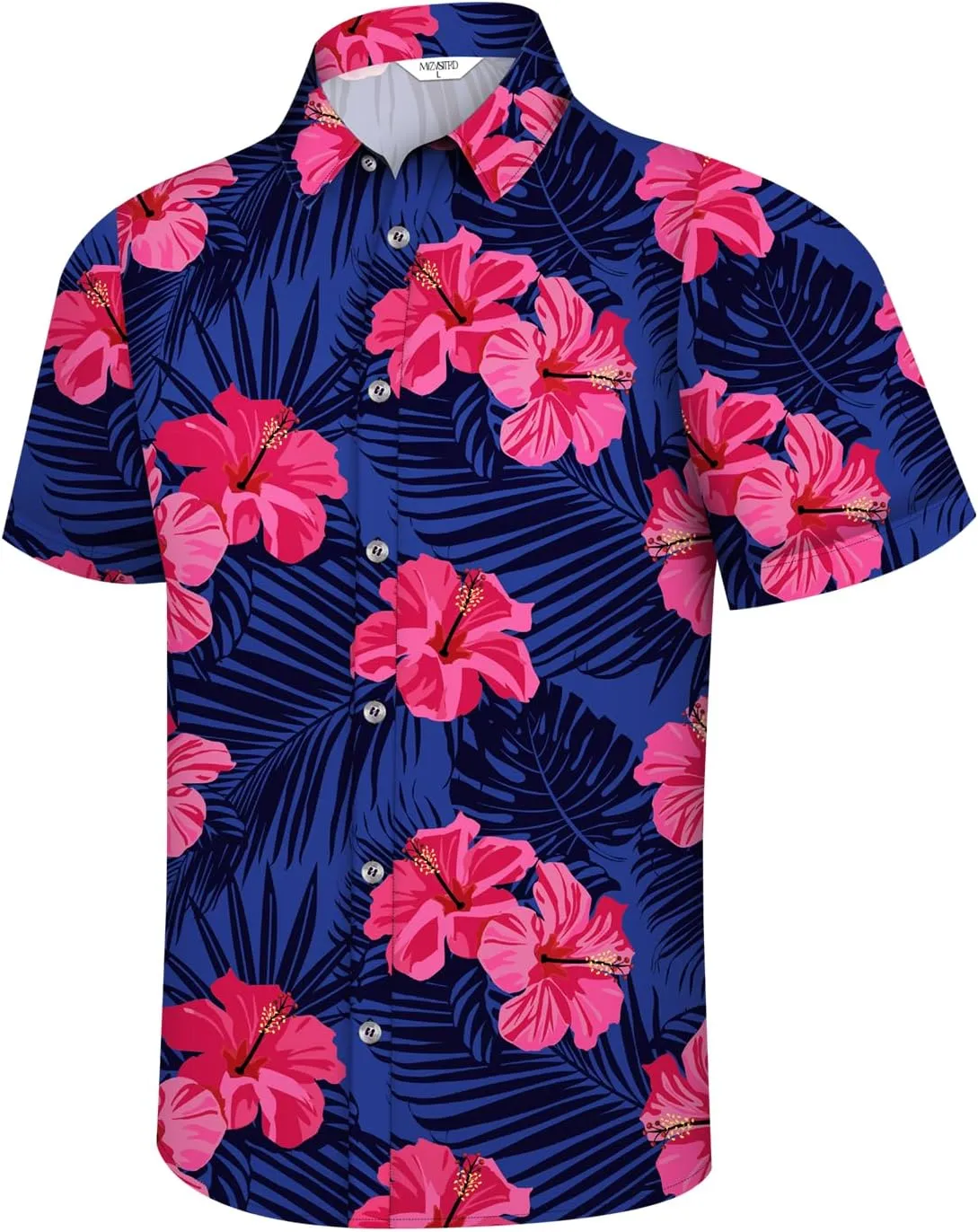 Hawaiian Shirt for Men, Tropical Shirts Casual Summer Button Down Short Sleeve Floral Shirt Vacation Outfits Cruise Shirt