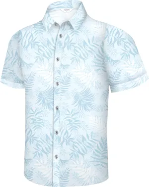 Hawaiian Shirt for Men, Tropical Shirts Casual Summer Button Down Short Sleeve Floral Shirt Vacation Outfits Cruise Shirt