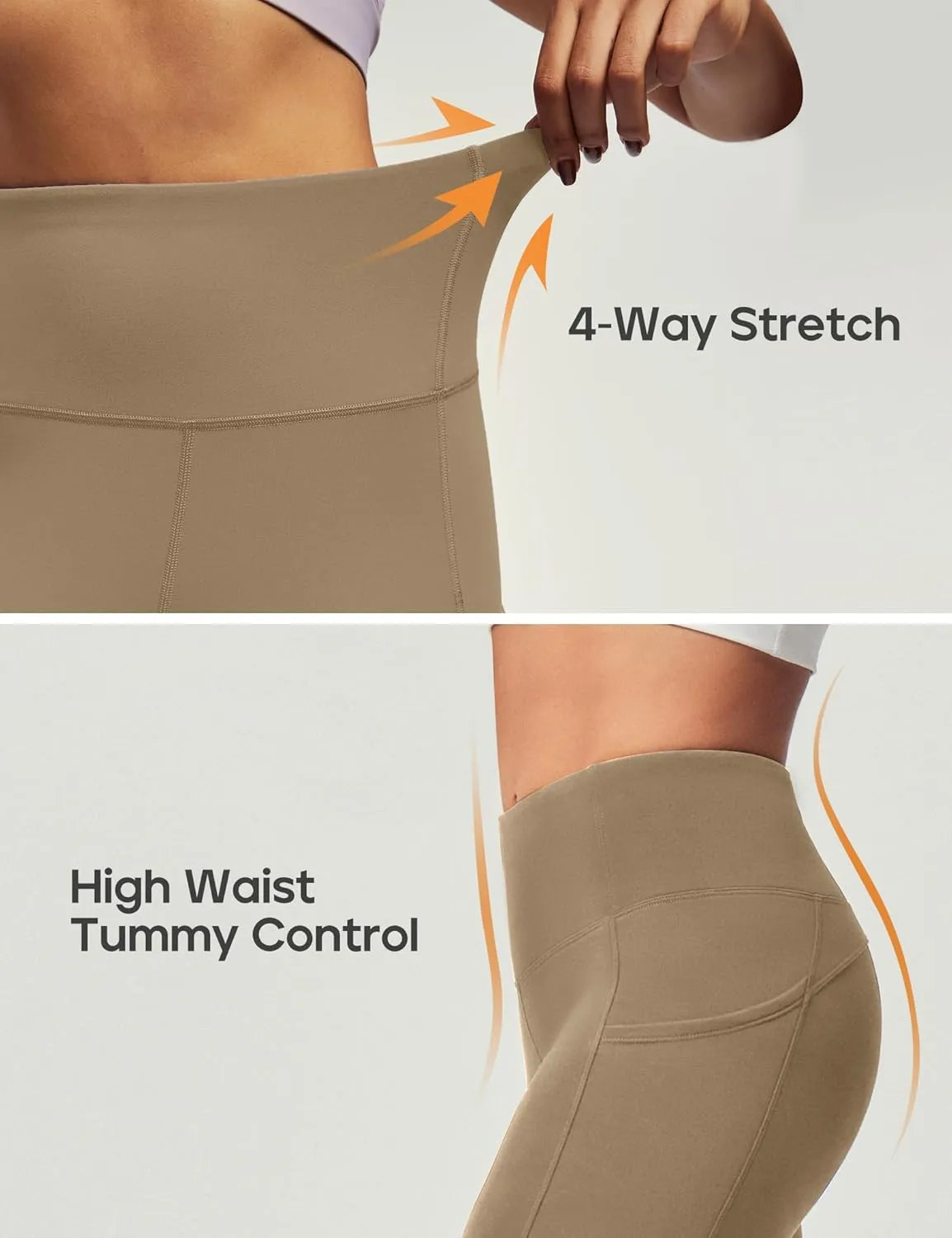 Heathyoga Fleece Lined Leggings Women with Pockets Water Resistant Thermal Leggings Winter Warm Yoga Pants Hiking Running