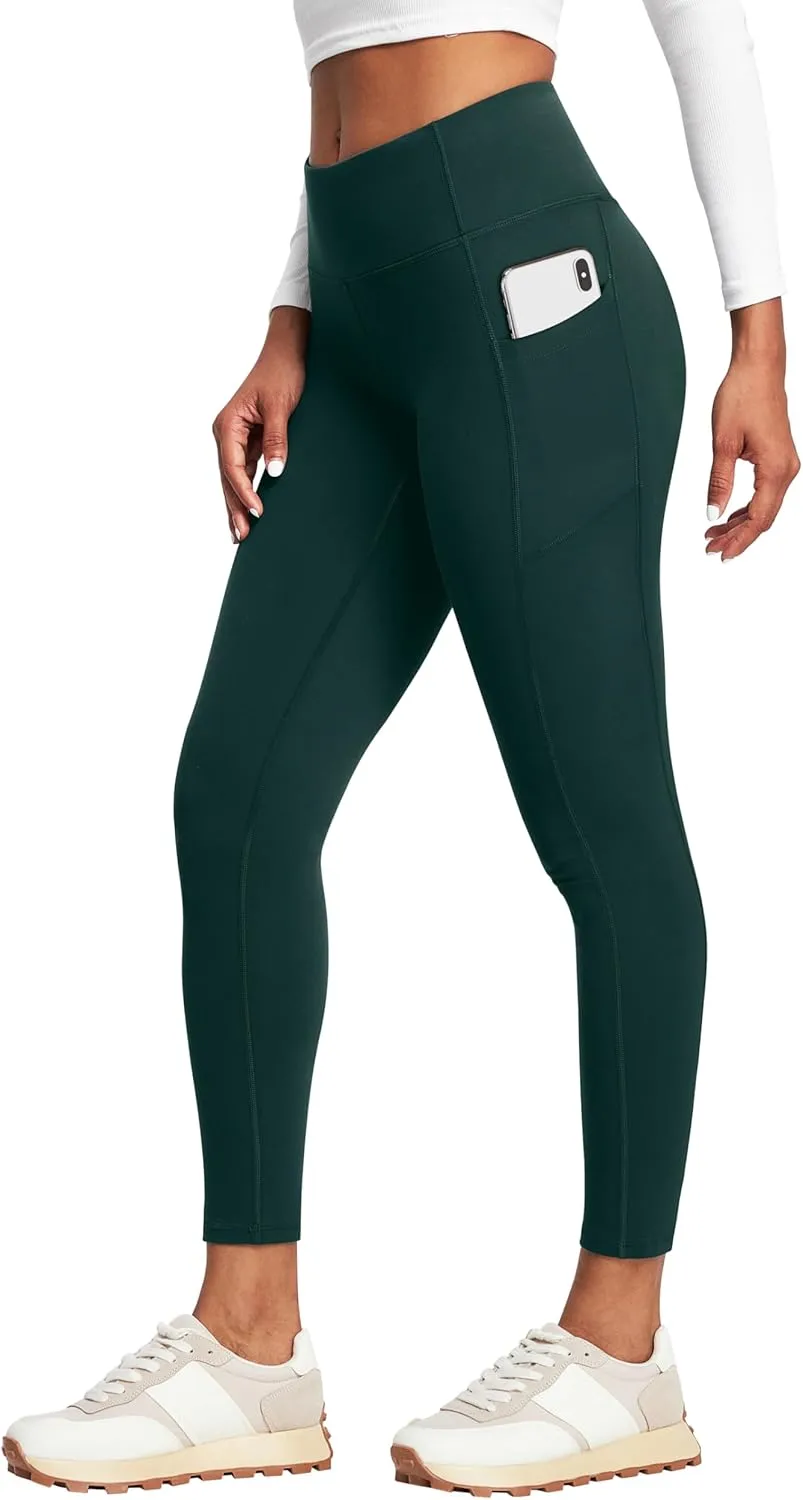 Heathyoga Leggings with Pockets for Women Tummy Control High Waist Yoga Pants with pockets for Workout Athletic Leggings