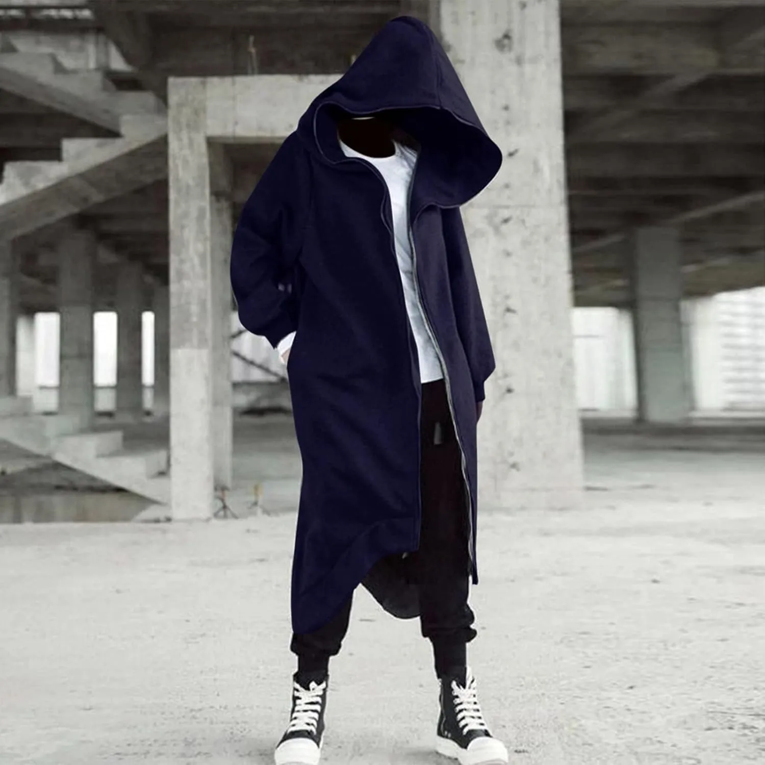 Hoodies for Men Winter Casual Loose Solid Hooded Sweater Top Sports Hooded Jacket Y2K Pullover Hoodie Full Zip Long