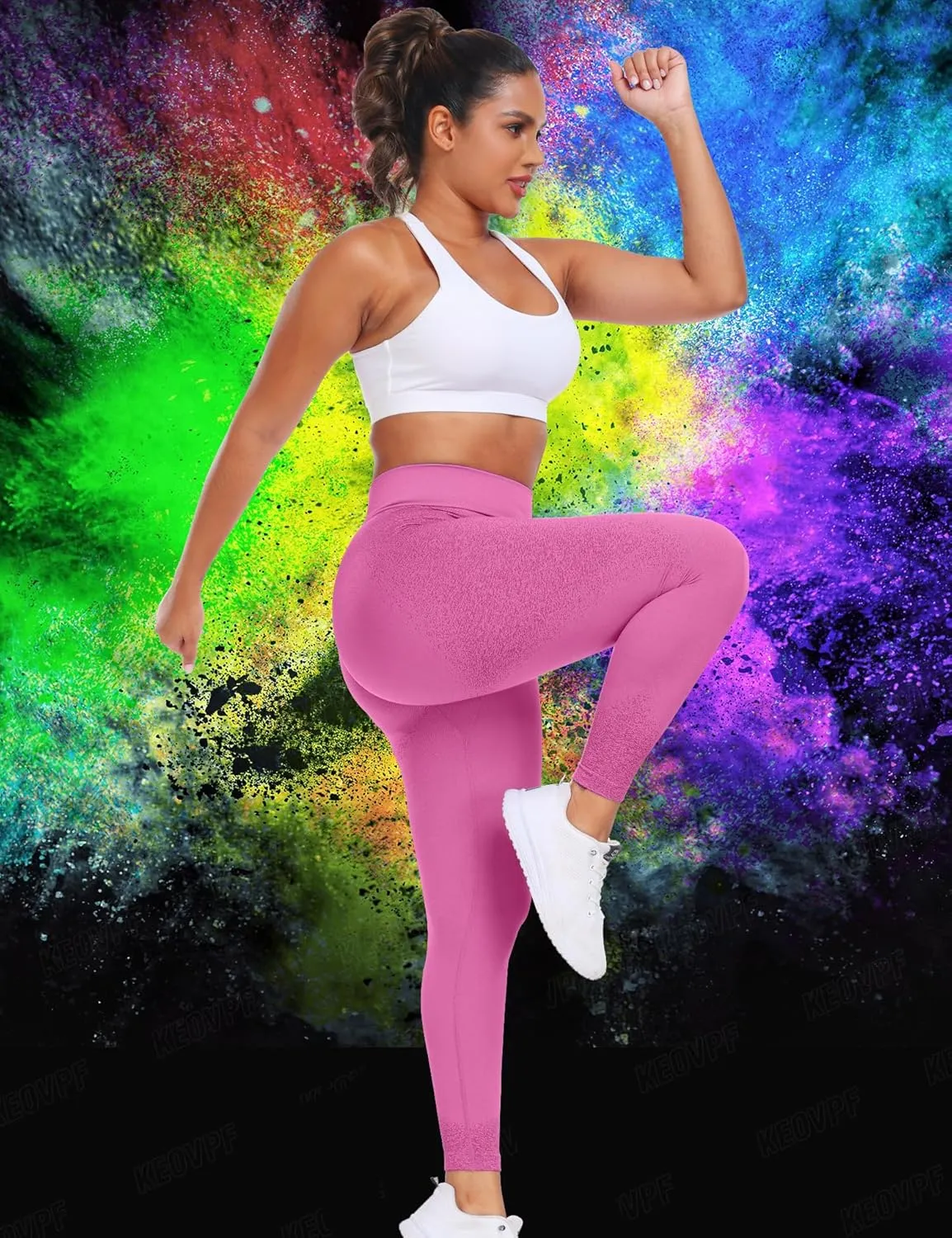 Ignite Seamless Workout Gym Leggings for Women Scrunch Butt Lifting Leggings for Women Tummy Control Yoga Pants