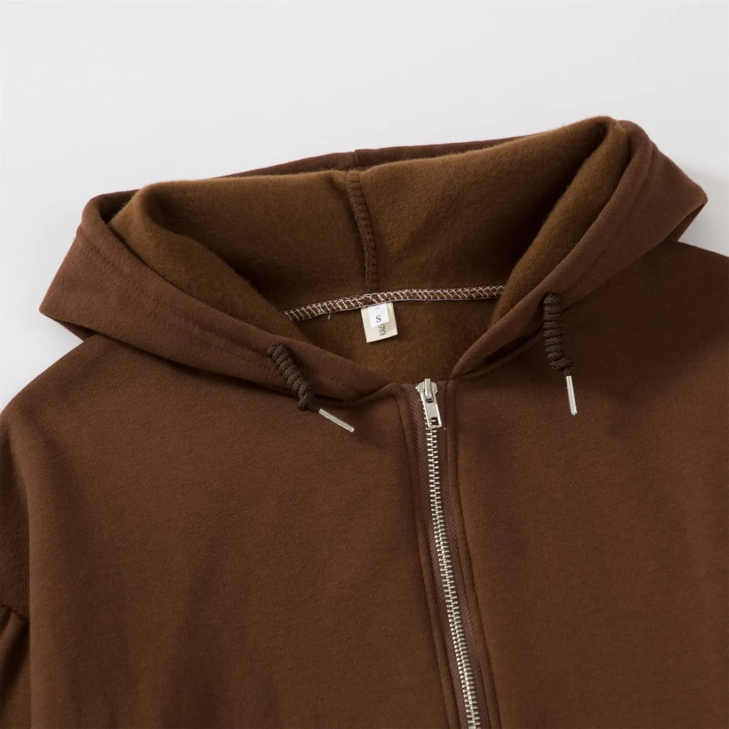 KEEVICI Women's Cute Frog Skateboarding Sweatshirt Brown Zip Up Hoodie Oversized Cotton Aesthetic Clothes Y2k Long Sleeve Top