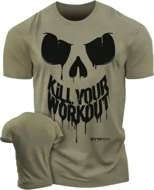 KillWorkout Shirts for Men, Funny Workout Gym Shirt Lifting T-Shirt