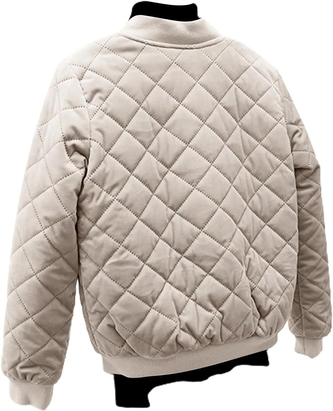 lcziwo Women's Winter Coat Oversized Baseball Jackets Diamond Texture Buttons Quilted Jacket Cotton-Padded Coat Outerwear