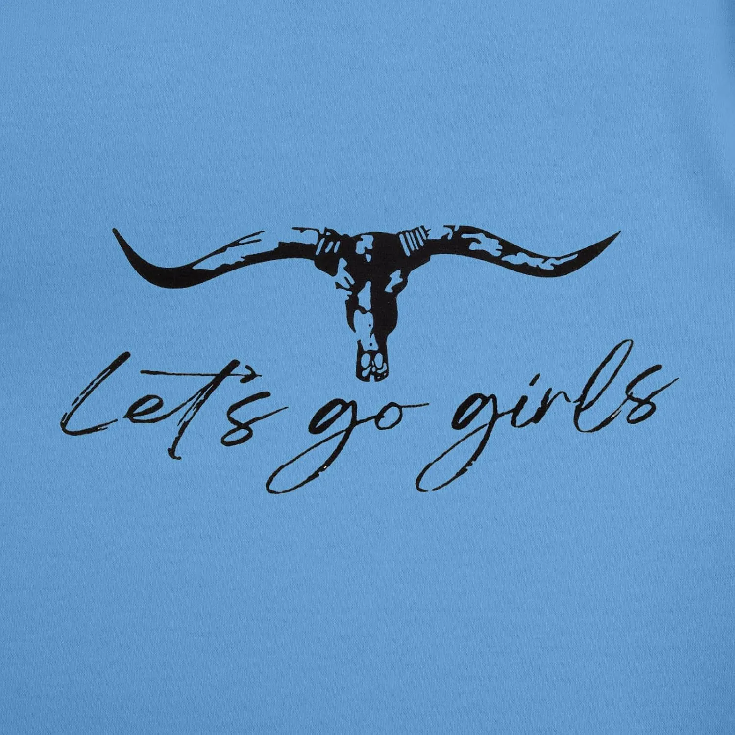 Let's Go Girl Shirt Women Western Bleached T-Shirt Retro Country Music Tee Shirt Cowgirls Shirts Short Sleeve Tops