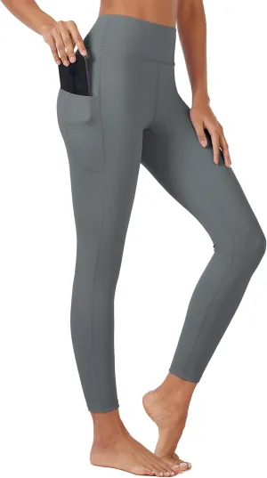 MAGCOMSEN Women's High Waisted Workout Leggings with Pockets Tummy Control 7/8 Yoga Pants Stretch Gym Athletic Leggings