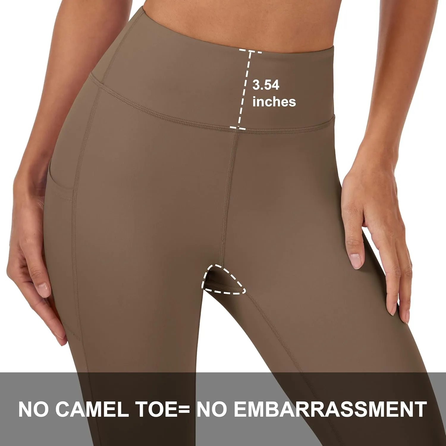 MAGCOMSEN Women's High Waisted Workout Leggings with Pockets Tummy Control 7/8 Yoga Pants Stretch Gym Athletic Leggings