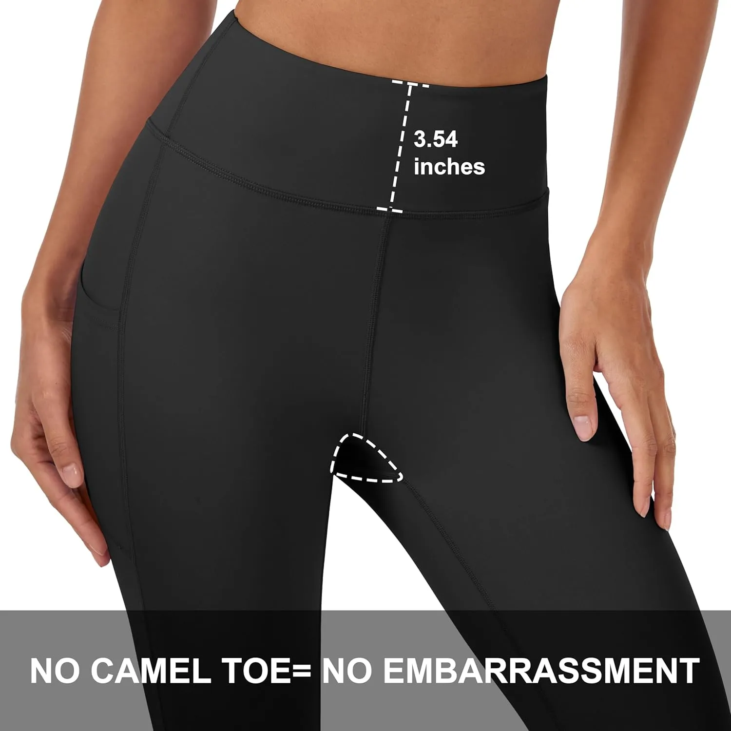 MAGCOMSEN Women's High Waisted Workout Leggings with Pockets Tummy Control 7/8 Yoga Pants Stretch Gym Athletic Leggings