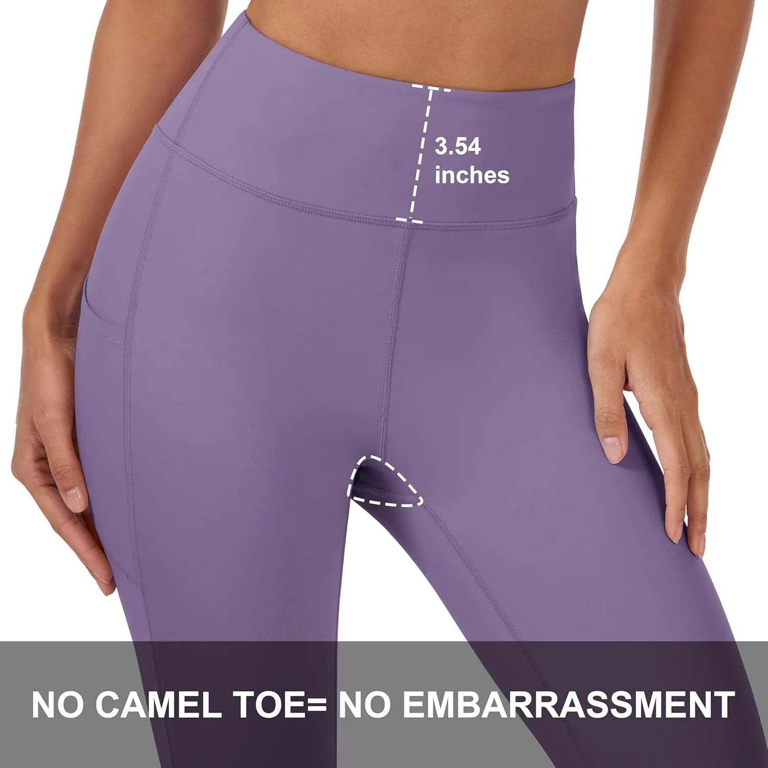 MAGCOMSEN Women's High Waisted Workout Leggings with Pockets Tummy Control 7/8 Yoga Pants Stretch Gym Athletic Leggings