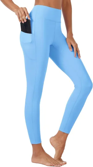 MAGCOMSEN Women's High Waisted Workout Leggings with Pockets Tummy Control 7/8 Yoga Pants Stretch Gym Athletic Leggings