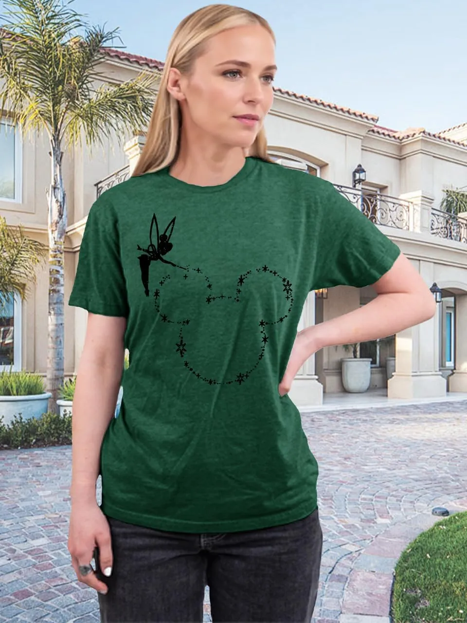 Magic Kingdom Castle Shirt Women Casual Vacation Holiday Short Sleeve Boho Clothes for Women Summer Fairy Cute Tops