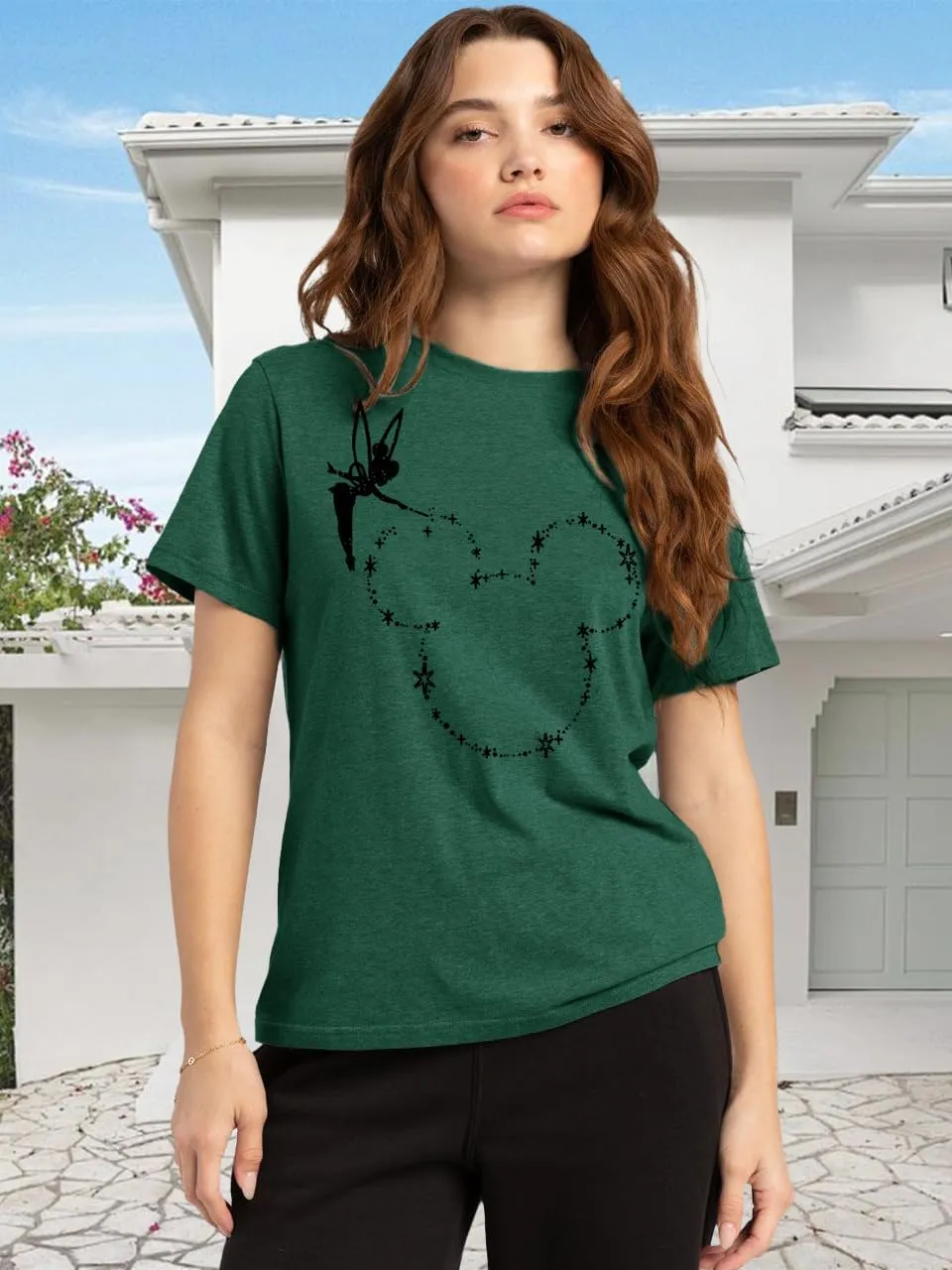 Magic Kingdom Castle Shirt Women Casual Vacation Holiday Short Sleeve Boho Clothes for Women Summer Fairy Cute Tops