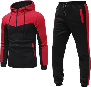 Men Fashion Hoodies Sweatshirts Winter Sports Casual Fitness Suit with Dots Hoodie Sweatshirt and Pants