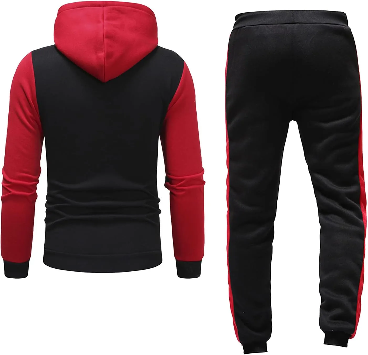 Men Fashion Hoodies Sweatshirts Winter Sports Casual Fitness Suit with Dots Hoodie Sweatshirt and Pants