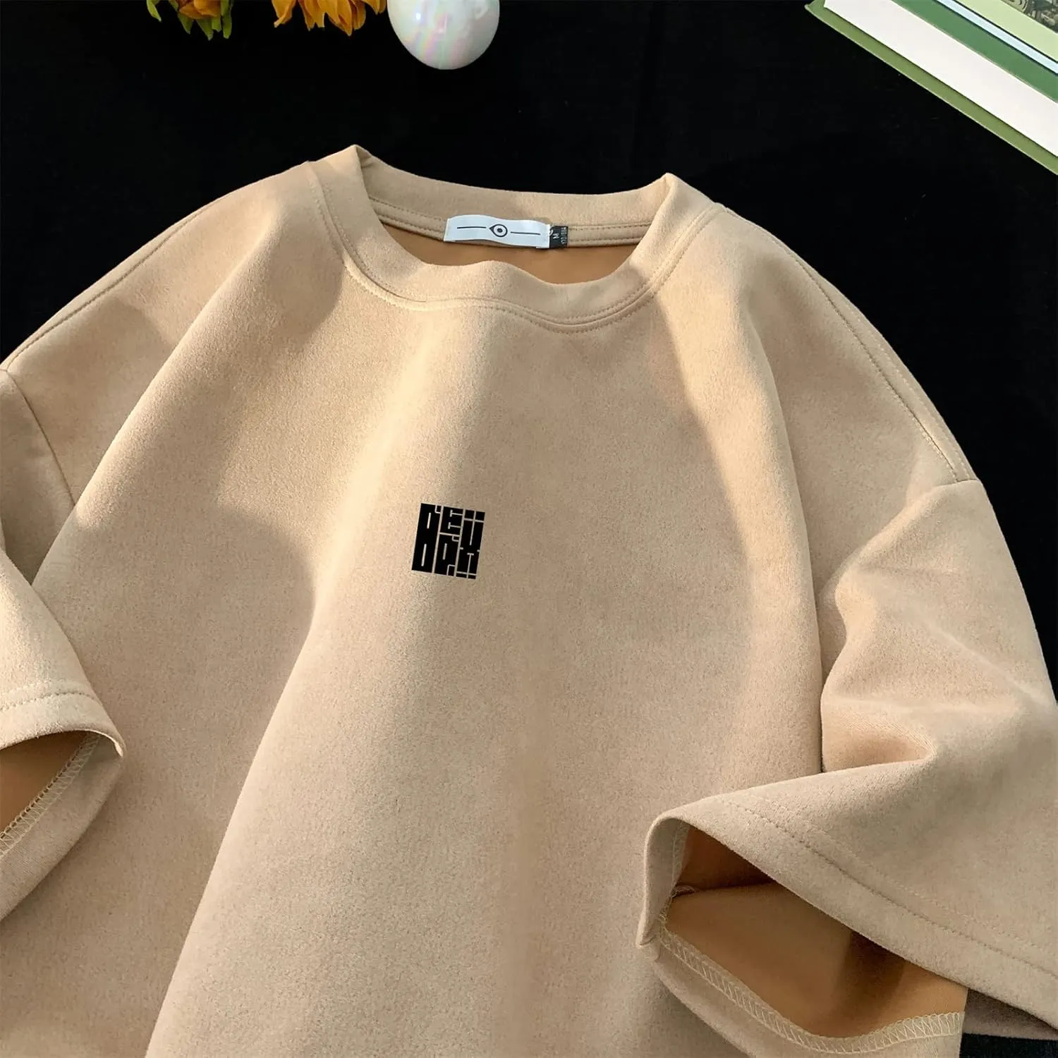 Men T Shirt Streetwear Harajuku Tops Short Sleeve Crewneck T-Shirt