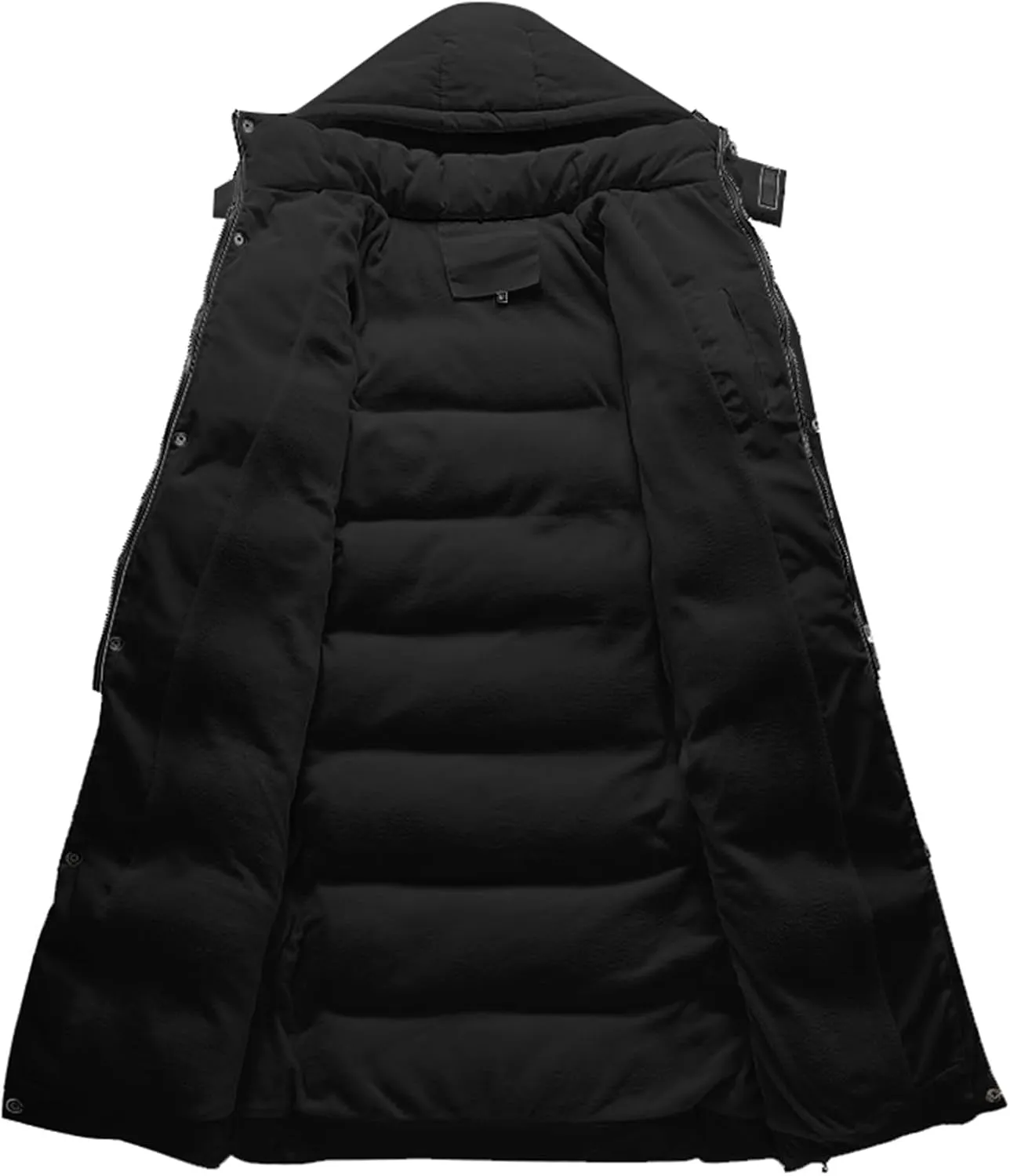 Men's Autumn And Winter Leisure Zip Pocket Hat Large Size Cotton Padded Jacket Coat Top Blouse Men Long Coats