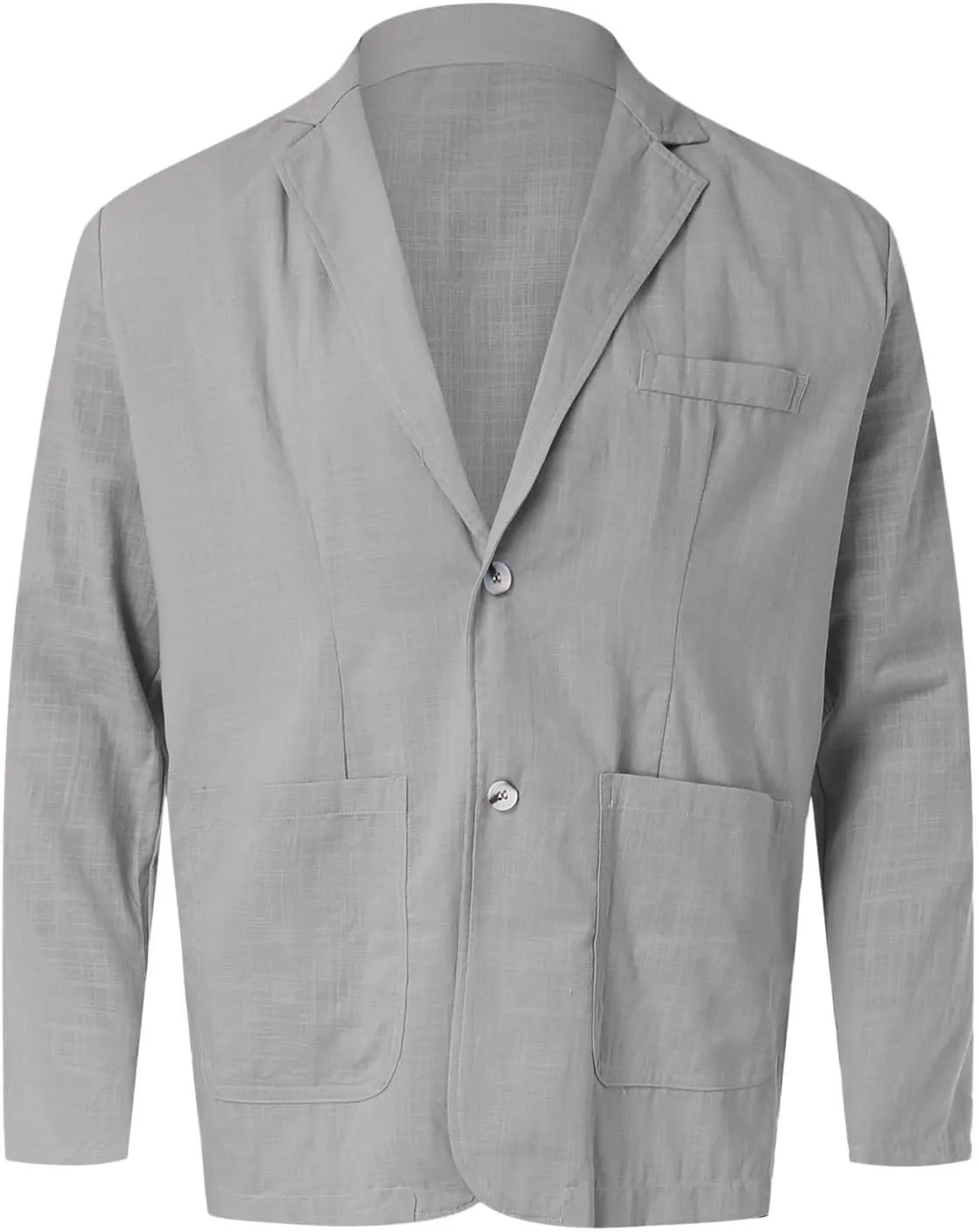 Men's Casual Cotton Linen Blazer Jacket Lightweight Sports Coats Regular Fit Two Buttons Blazers Jackets for Men