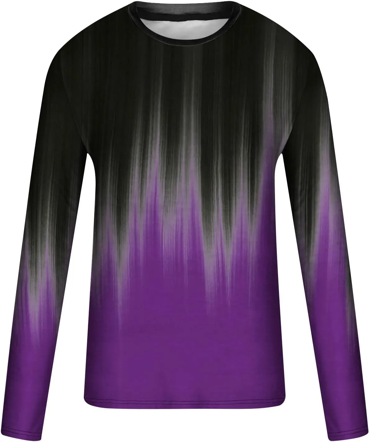 Men's Casual Round Neck Long Sleeve Pullover Printed T-Shirt Blouse Tops, 2024 Tall and Big Mens Tops Fall Trendy