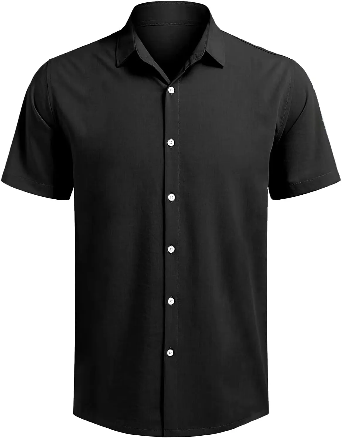 Men's Casual Short Sleeve Button Down Dress Shirt Beach Summer Shirt