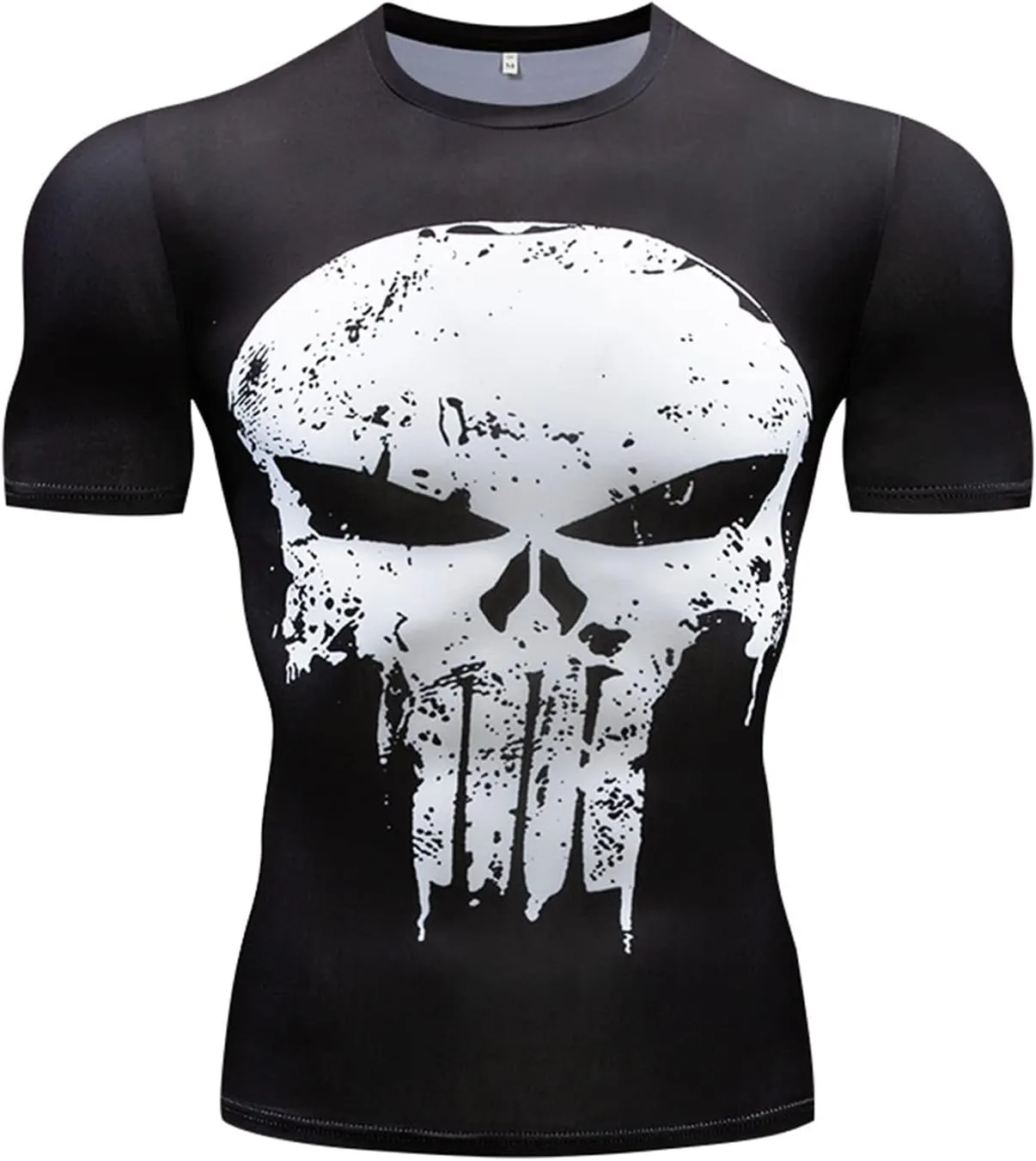 Men's Compression Shirt, Soft Short Sleeve 3D Print Fitness Sports Shirt Gym T-Shirt
