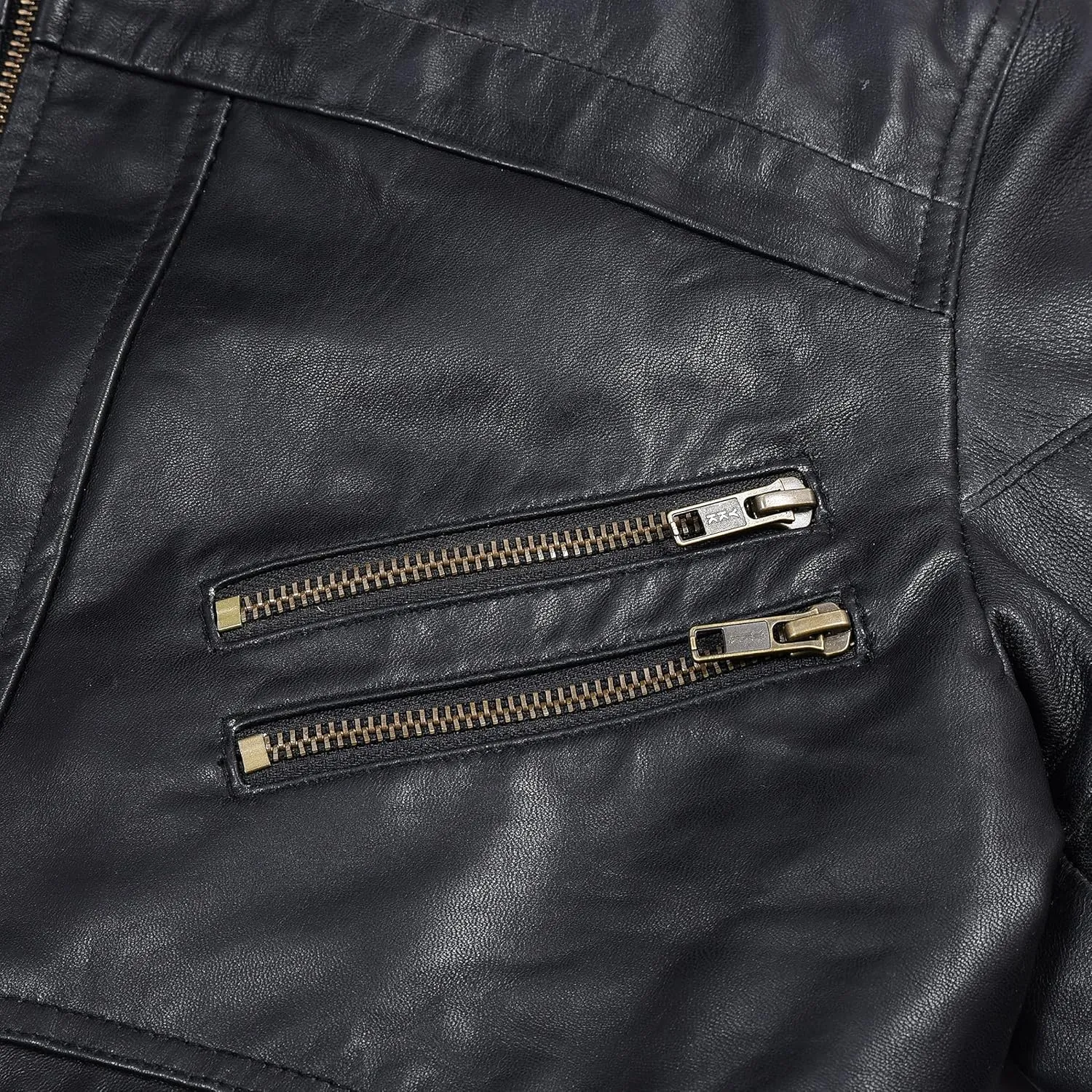 Men's Leather Jacket Removable Hood | leather jacket Men | Brown Leather Motorcycle Jacket