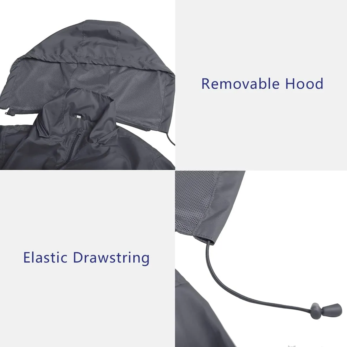 Mens Lightweight Windbreaker Jacket Waterproof Rain Jacket with Hood Soft Shell Jacket