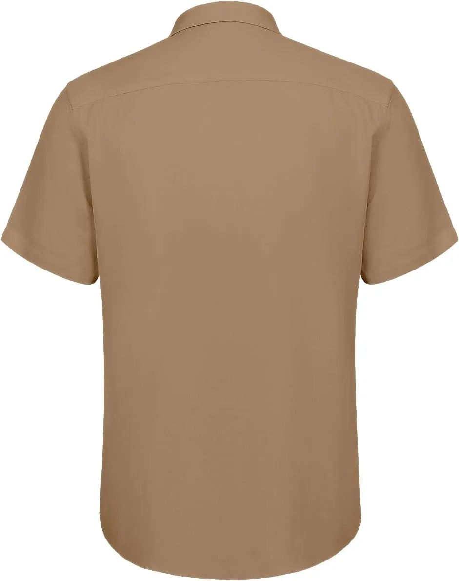 Men's Linen Shirt Short Sleeve Casual Button Down Shirt for Men Summer Holiday Beach Shirt