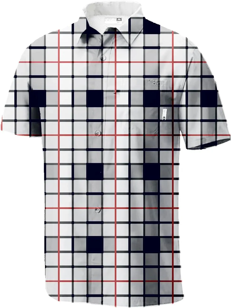Men's Performance Short Sleeve Button Up Quick Dry Shirt 50  UPF Fishing Shirt